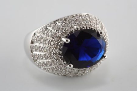 White gold ring with sapphires and diamonds on FabFashionBlog.com