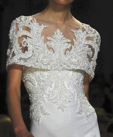 White lace Gown on FabFashionBlog.com