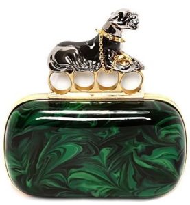 Alexander McQueen emerald Clutch