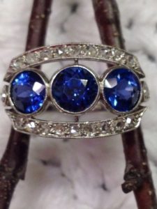 Sapphires and diamonds ring on FabFashionBlog.com