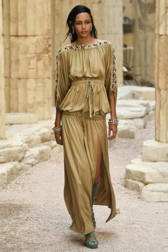 Chanel Greek Goddess bronze dress