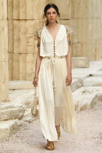 Chanel Greek Goddess milk dress