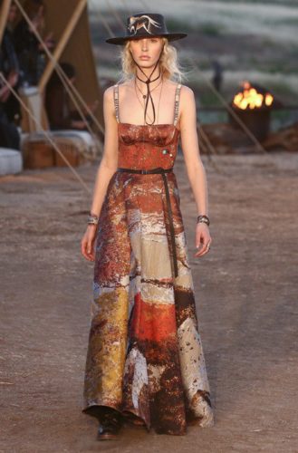 Dior Cruise collection 2017 in bronze dress