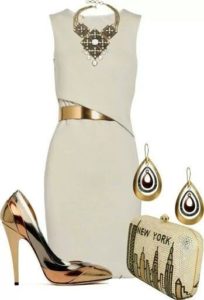 White formal midi dress outfit
