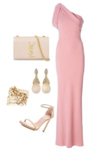 Classy party dress-rose formal dress
