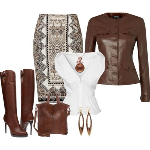 Leather jacket smart casual fashion outfits for fall