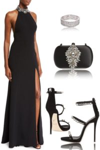 Black formal dress outfit for event