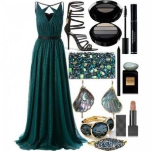 Party frocks-deep green formal dress