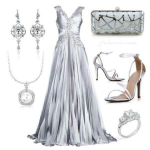 Silver party dress