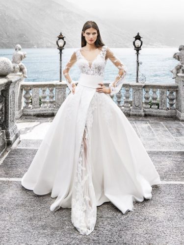 White long sleeve wedding dress Alessandro Angelozzi Couture Bridal 2020 Collection