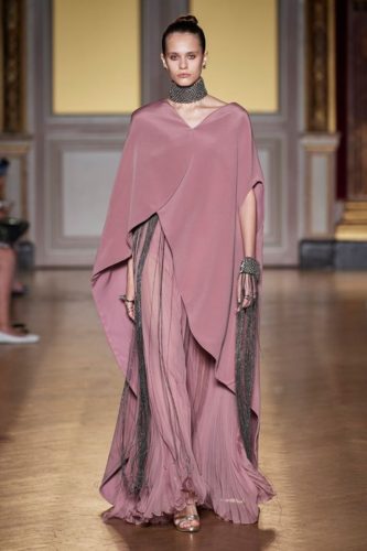 Antonio Grimaldi Fall Winter 2019 Couture lilac dress