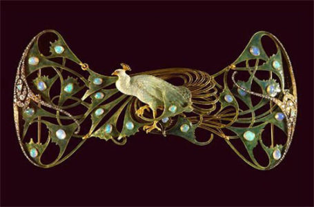 Rene Lalique "Peacock" pin