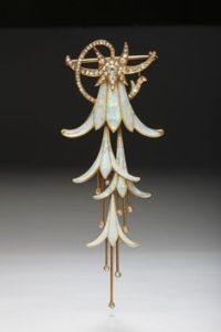 Rene Lalique mother of pearl flower brooch