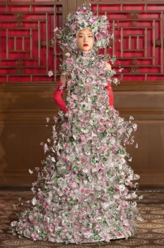 Flower and butterfly spring gown Valentino Haute Couture Collection in Beijing