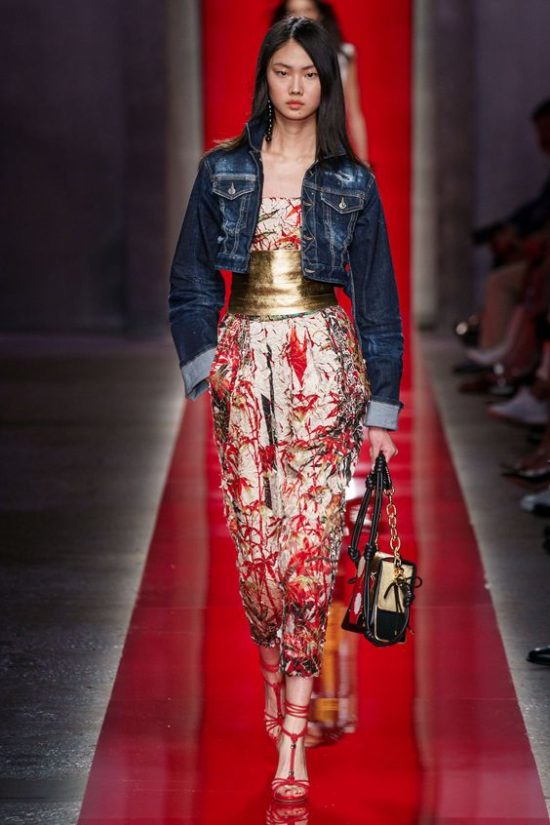 red-and-white-jumpsuit-with-denim-jacket-dsquared2-spring-2020-menswear-fashion-show-fab