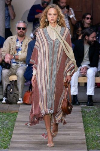 Beige chocolate indian coat Etro Spring 2020 Ready-to-Wear