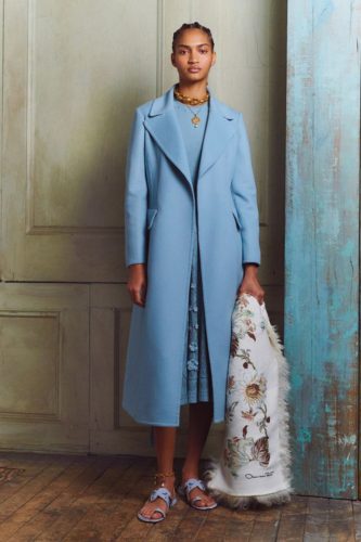 Blue coat Oscar De La Renta Pre-Fall 2020 Collection