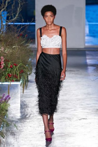White top and black skirt Jason Wu Collection Spring 2020