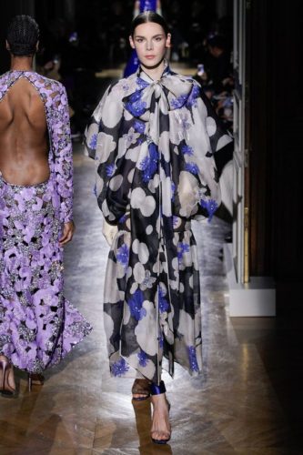 Blue grey and milk gown Valentino Spring 2020 Couture