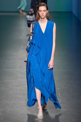 Blue summer dress with tiers Boss Spring-Summer 2020 Ready-To-Wear
