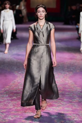 Metallic dress Christian Dior Spring 2020 Haute Couture fashion
