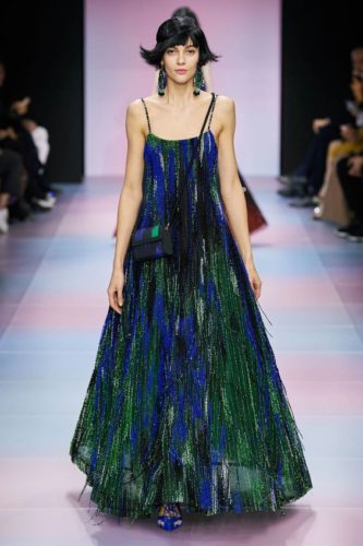 Peacock dress Armani Haute Couture 2020 Spring Summer
