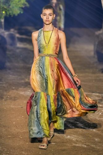 Summer dress with tiered skirt Christian Dior Spring 2020 Ready-to-Wear fashion show