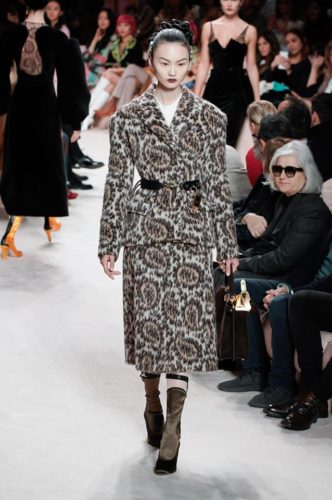 Paisley skirt suit with belt FENDI Fall Winter 2020 Collection