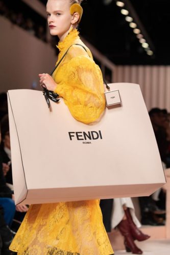 Rose oversized bag Fendi Fall Winter 2020 Womenswear Collection