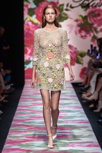 Crochet summer dress Blumarine at Milan Fashion Week Spring 2020
