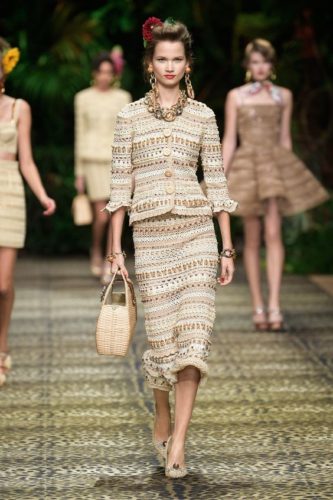 Treble crochet skirt suit Dolce & Gabbana Spring 2020