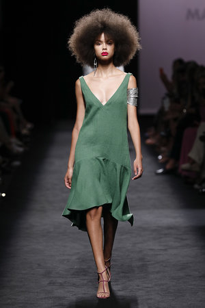 Green midi dress Marcos Luengo Primavera Spring Summer Verano 2020 collection