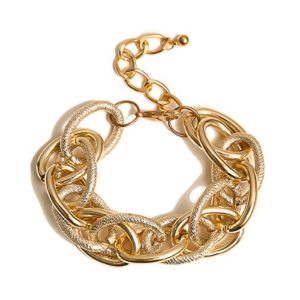 Oval Chunky Link Chain Bracelet for Women Girls Vintage