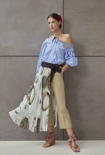 Asymmetric pleated skirt Silvia Tcherassi Spring 2020 Fashion