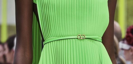Green pleated dress Valentino Spring 2020 Ready-to-Wear