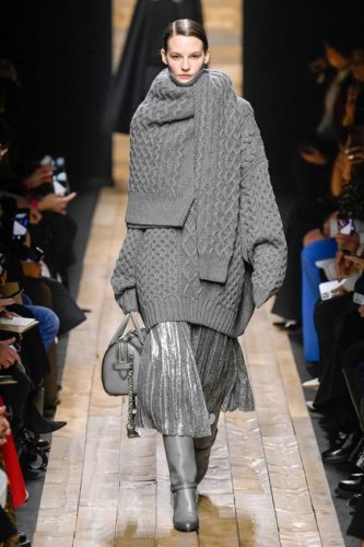 Knitted sweater and pleated skirt Michael Kors Collection Autumn-Winter 2020 Ready-To-Wear