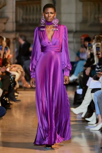 Metallic pleated dress Michael Kors Collection Fall 2020 Ready-to-Wear