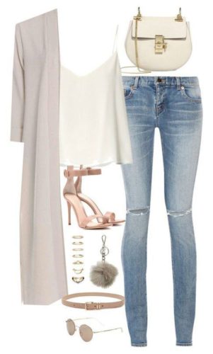 Light ripped Jeans outfit - outfits