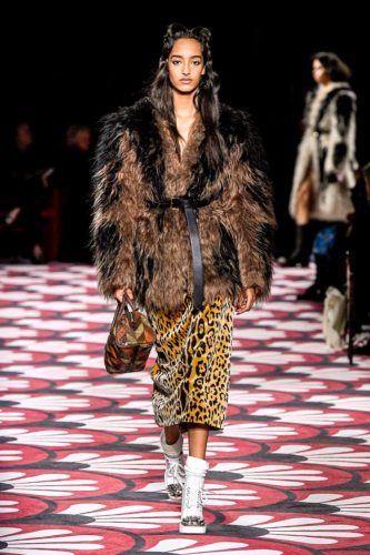 Brown fur coat Miu Miu Fall Winter 2020 Collection