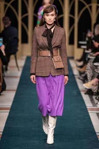 Brown plaid jacket Marc Cain fall-winter 2020-2021