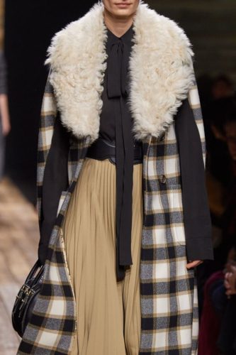 Checkerboard pattern coat Michael Kors Collection Fall 2020
