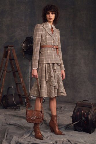 Plaid skirtsuit Michael Kors Collection Pre-Fall 2020