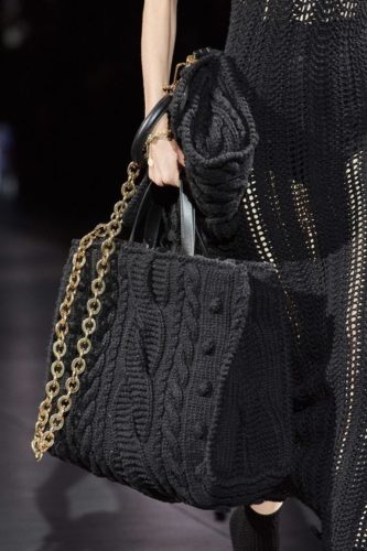 Black knit bag Dolce & Gabbana Fall 2020 Ready-to-Wear