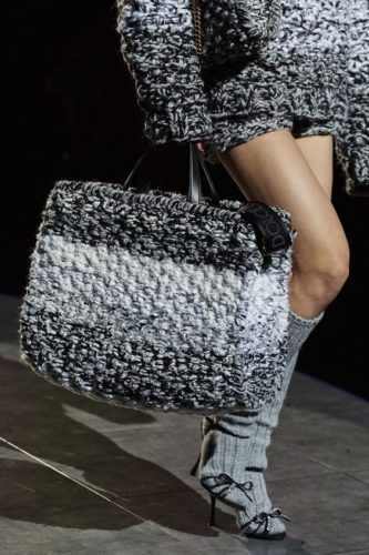 Grey knit bag Dolce & Gabbana Fall 2020 Ready-to-Wear