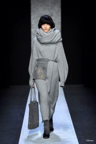 Grey knit dress and scarve Anteprima Fall 2020