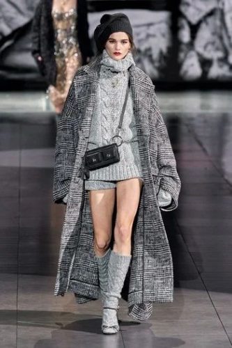 Grey knit sweater Dolce & Gabbana Fall 2020