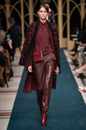 Leather pants Marc Cain Berlin Automne-Hiver 2020-2021