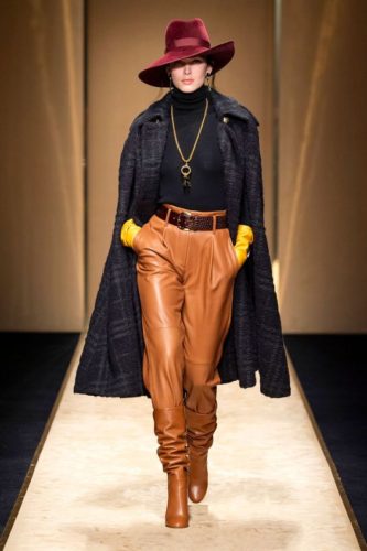 Leather pants fall winter 2020 Luisa Spagnoli