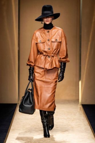 Leather skirtsuit Luisa Spagnoli