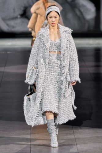 Light grey knit outwear Dolce & Gabbana Herbst-Winter 2020